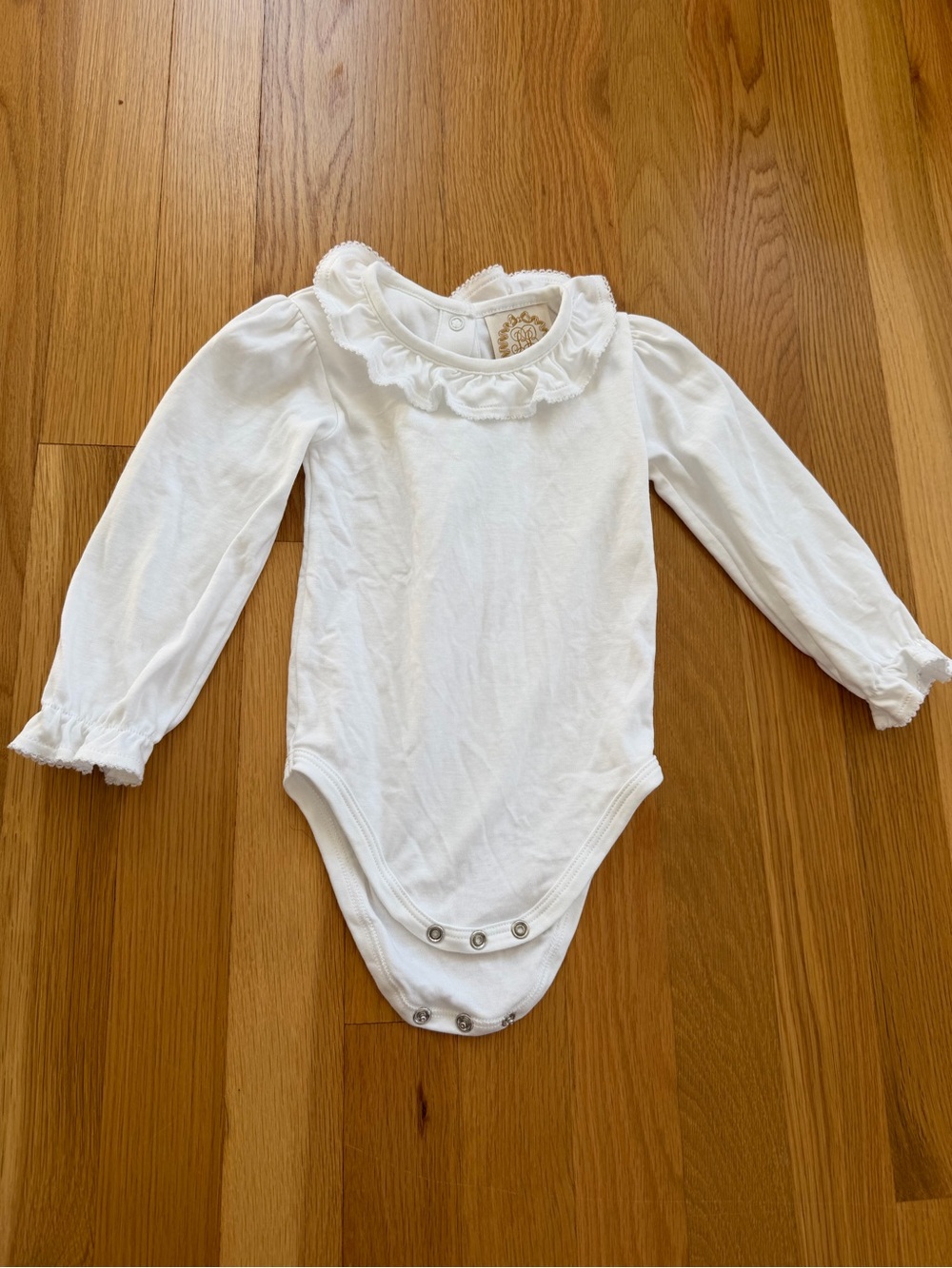 The Beaufort Bonnet Company Long Sleeve Ramona Ruffle Collar Shirt & Onesie
